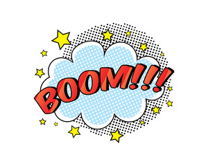 Comic speech bubble. Speech clouds with quotes, exclamations, surprise, admiration, anger, sound effects pop art. Vector pattern with comic speech bubble, boom, burst clouds.