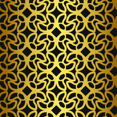 Seamless vector golden repeat geometric pattern. Golden geometrical 10 eps background for fabric, cover, textile, design, banner.