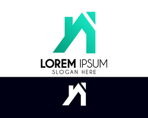 Fototapeta premium Letter I real estate logo design. Modern logo suitable for your business company or corporate identity