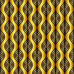 Seamless vector golden repeat geometric pattern. Golden geometrical 10 eps background for fabric, cover, textile, design, banner.