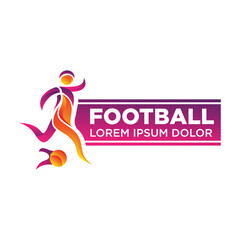 Modern Sports Logo - Soccer Silhouette Symbol