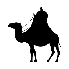 wise men in camel silhouette character