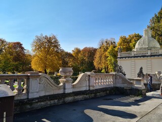 Mirabell gardens in salzburg.