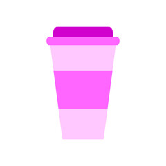 Coffee cup icon on white background. Vector illustration.