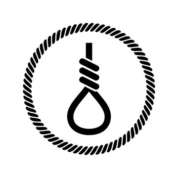 Marine rope or nautical cordage node or knot icon isolated on white background