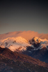 Wide angle views over the Hex River valley in the western cape of south africa, an area known for its table grapes