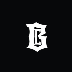 Creative Professional Trendy and Minimal Letter BC CB Logo Design in Black and White Color, Initial Based Alphabet Icon Logo in Editable Vector Format