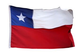 Flag of Chile, isolated on whithe background