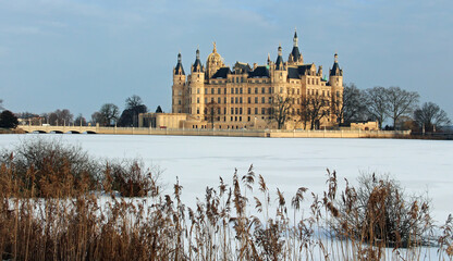 Castle Schwerin (Mecklenburg-Vorpommern, Germany) in winter times