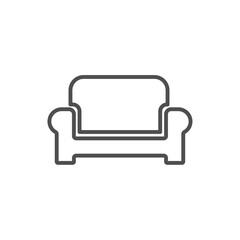 icon of the sofa. raster flat illustration