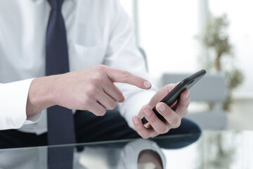 The manager works in the office