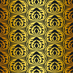 Seamless vector golden repeat geometric pattern. Golden geometrical 10 eps background for fabric, cover, textile, design, banner.