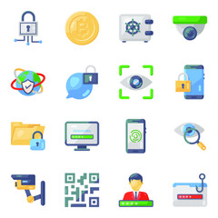 
Cyber Security Flat Icons Pack 
