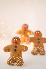 Gingerbread man cookies for christmas eve