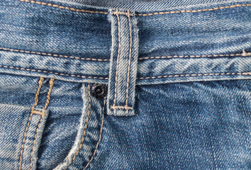 fragment of jeans pocket