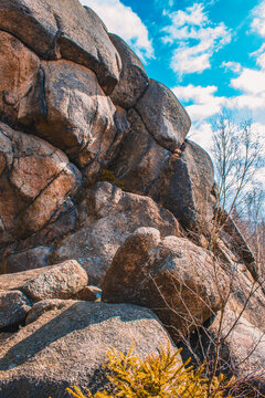 Feigenbaumklippe at Okertal. Rocky cliffs near Goslar at Harz Mountains National Park, Germany