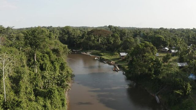 Over the river on the Amazonian forest
