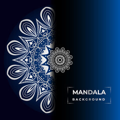 Symmetric Pattern mandala background use for islamic ramadan banner design, brochure, business card, greeting card and poster design. Mandala Pattern