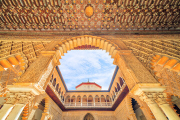 Seville, Spain,  Alcazar : The Courtyard of the Maidens