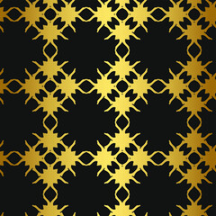 Seamless vector golden repeat geometric pattern. Golden geometrical 10 eps background for fabric, cover, textile, design, banner.