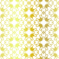 Seamless vector golden repeat geometric pattern. Golden geometrical 10 eps background for fabric, cover, textile, design, banner.