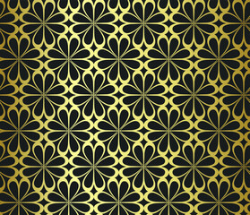 Seamless vector golden repeat geometric pattern. Golden geometrical 10 eps background for fabric, cover, textile, design, banner.