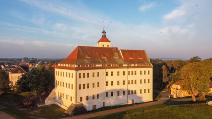 Fototapeta na wymiar Schloss Pretzsch an der Elbe, Sachsen, Deutschland