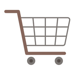 Naklejka na ściany i meble Shopping cart trolley icon desig fat style