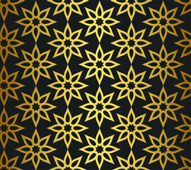 Seamless vector golden repeat geometric pattern. Golden geometrical 10 eps background for fabric, cover, textile, design, banner.