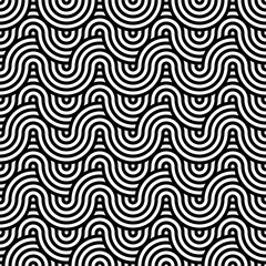 Naklejka premium Black and white seamless pattern background