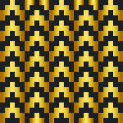 Seamless vector golden repeat geometric pattern. Golden geometrical 10 eps background for fabric, cover, textile, design, banner.