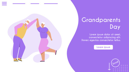 Vector banner of Grandparents Day concept