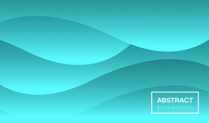 Abstract modern cyan background. Wavy background texture. Trendy gradient shapes composition, suitable for website wallpapers, banners, covers, and advertisements. Vector