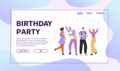 Vector banner of Birthday Party concept