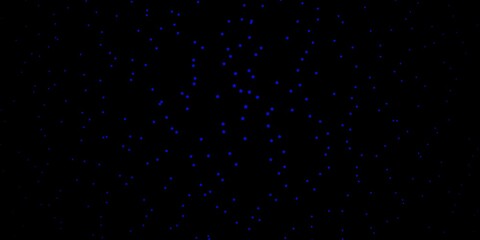 Dark BLUE vector template with neon stars.