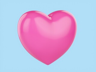 Fototapeta na wymiar 3D Rendering Pink Love Heart isolated on blue background