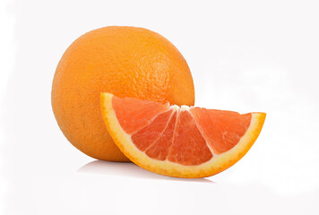 fresh orange isolated on white background