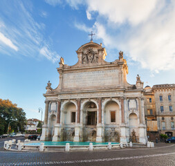 Fontana dell Acqua Paola monumental fountain in Rome Italy