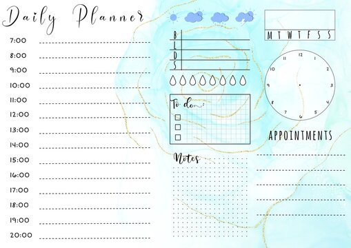 Digital planner - Daily Planner for printable and digital planners 