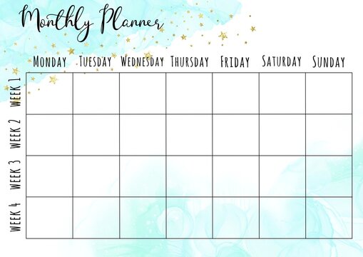 Digital planner - Monthly Planner for printable and digital planners 