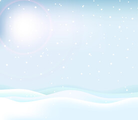 winter background with snowflakes