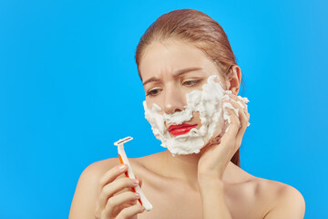 woman has shave