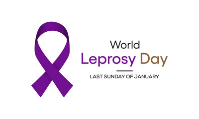 Vector illustration on the theme of World Leprosy Eradication or Hansen's disease day observed each year on last Sunday of January across the globe.