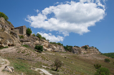 temple ruins in the mountains