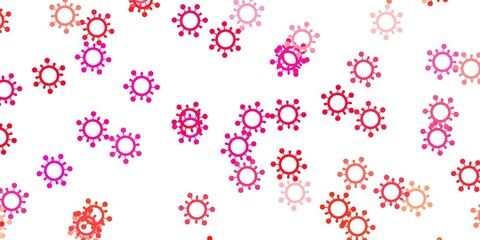 Light pink vector template with flu signs.