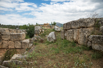 Naklejka premium The ancient city of Eretria, Euboea, Greece