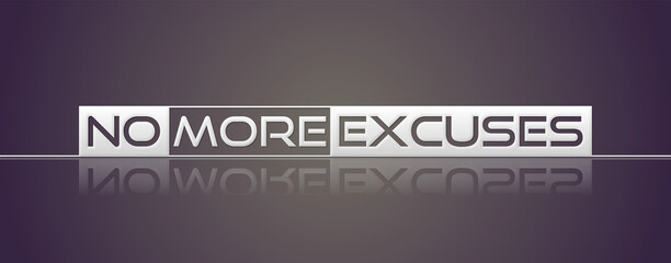 No more excuses con sfondo colorato
