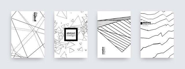 Abstract background design, set of modern patterns, vector illustration