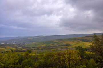 Moldova, Romania lights in rural landscapes and agricultural