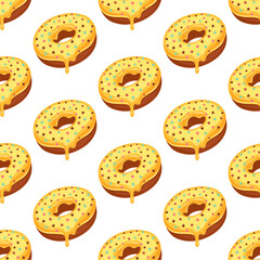 Sugar donut seamless pattern